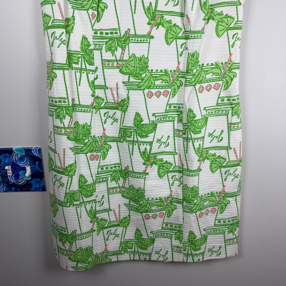 Lilly Pulitzer Lacina Mint Julep Kentucky Derby Shift Lattice Dress Size 10 - Picture 5 of 15